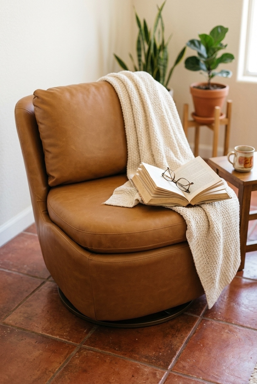 How to Style the Taupe Armless Swivel Accent Chair Idea: Design Tips & Palette Ideas