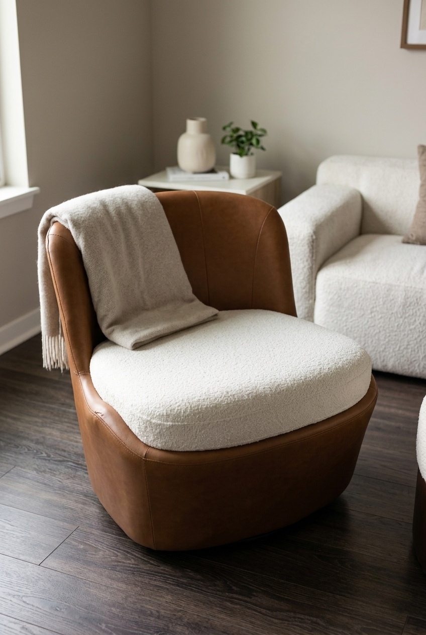 How to Style the Taupe Armless Swivel Accent Chair Idea: Design Tips & Palette Ideas