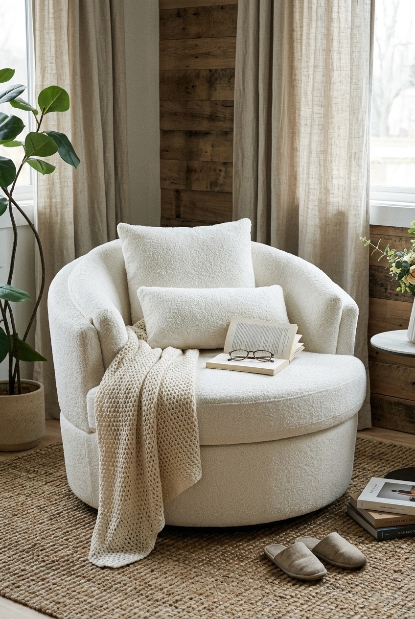 How to Style the Oversized Swivel Barrel Chair For Living Room: Design Tips & Palette Ideas