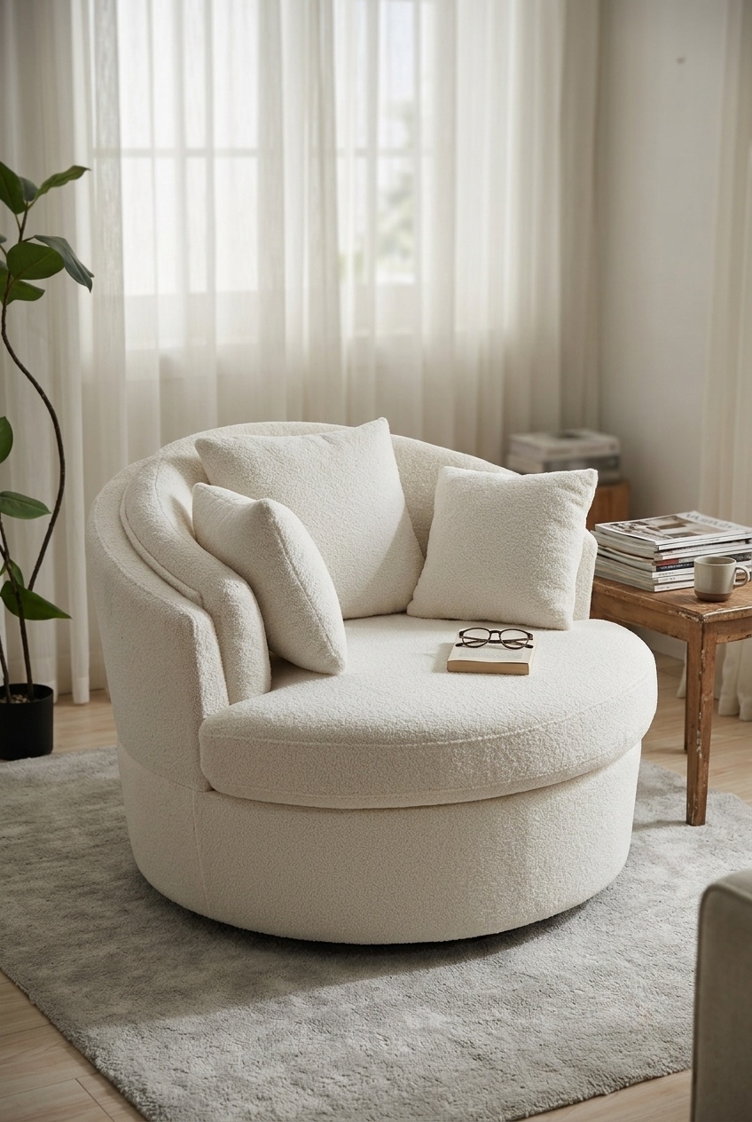 How to Style the Oversized Swivel Barrel Chair For Living Room: Design Tips & Palette Ideas