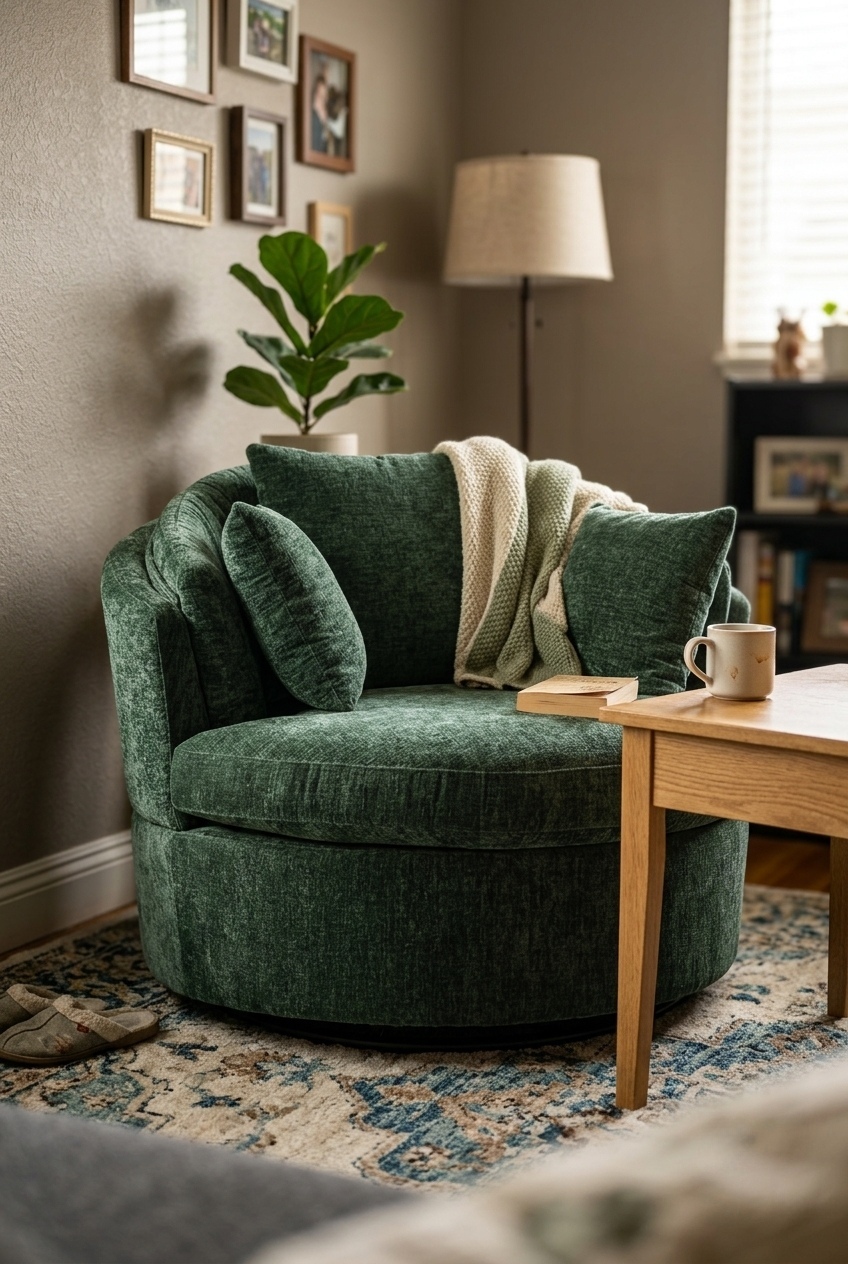 How to Style the Oversized Swivel Barrel Chair For Living Room: Design Tips & Palette Ideas