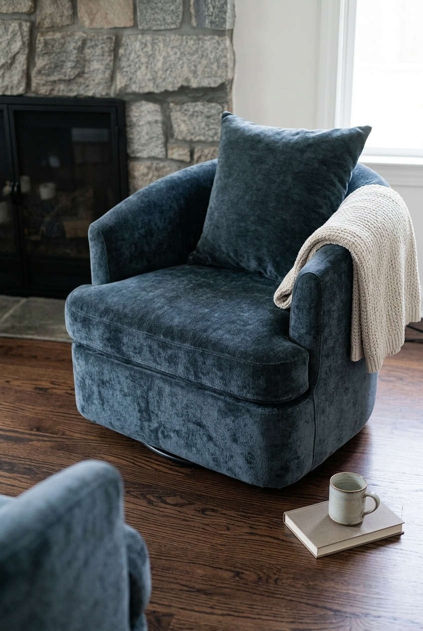 How to Style the Modern Chenille Swivel Accent Chair: Design Tips & Palette Ideas