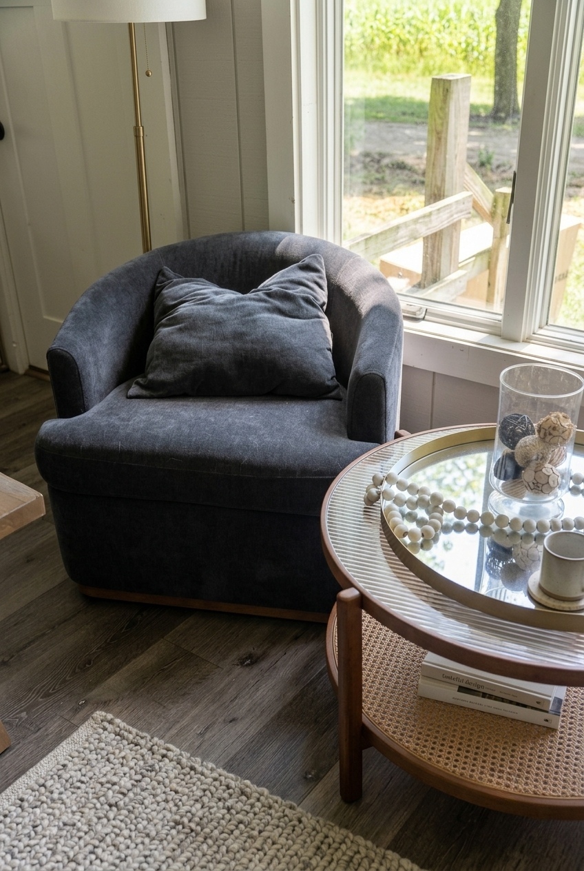 How to Style the Modern Chenille Swivel Accent Chair: Design Tips & Palette Ideas