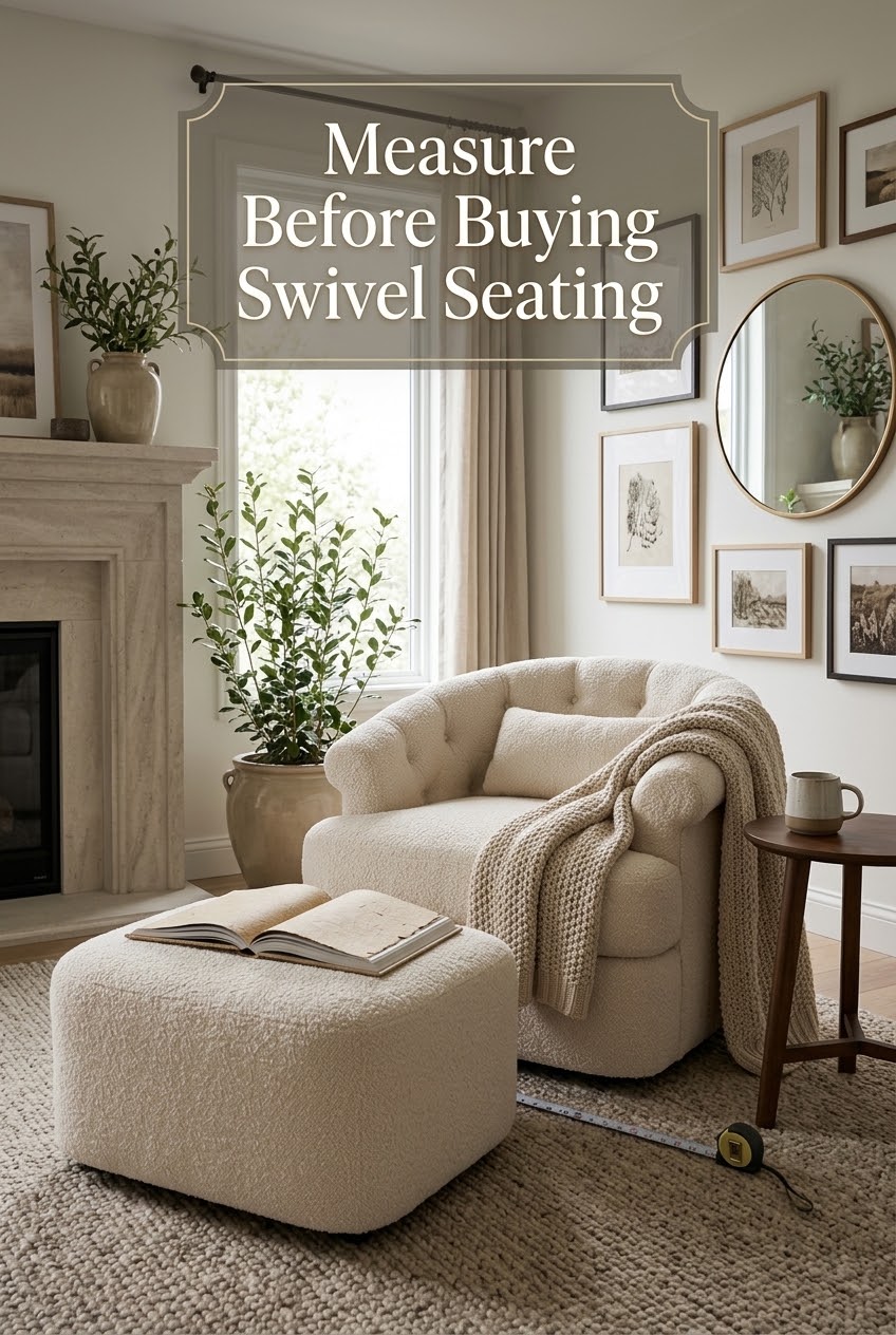 The Art of the Bedroom Nook: Styling a Sculptural Blue Barrel Chair and Ottoman
