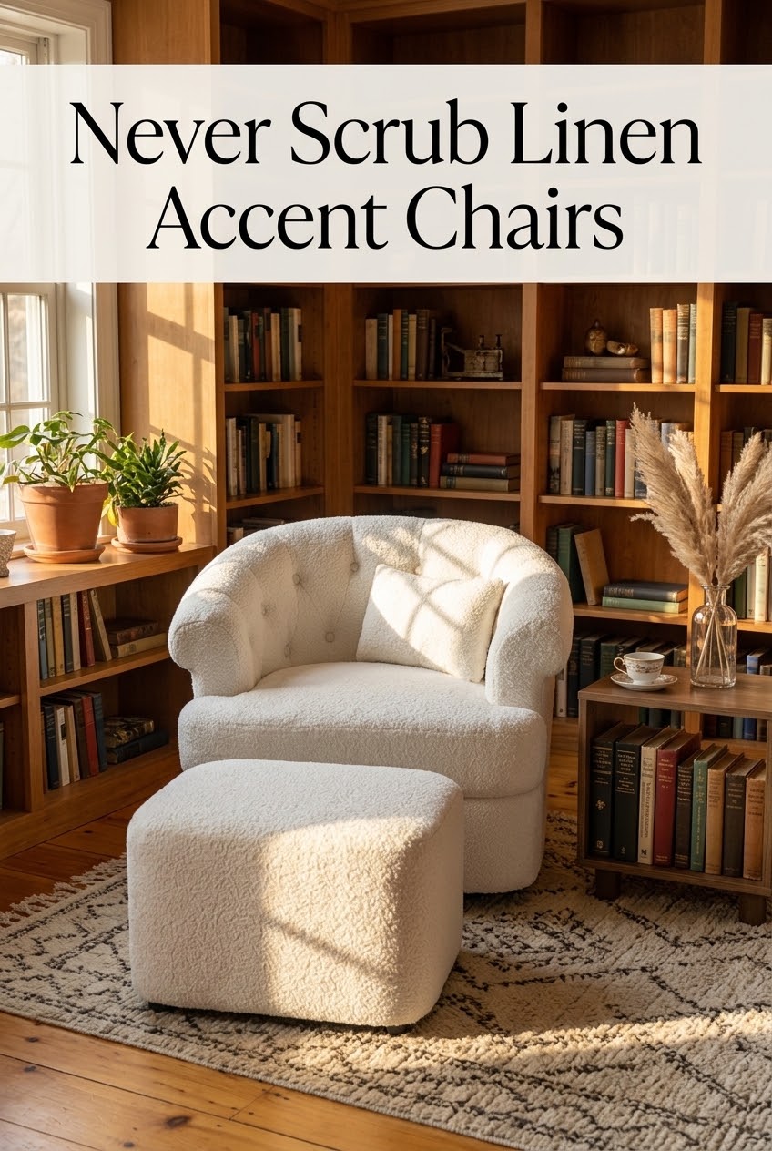 The Art of the Bedroom Nook: Styling a Sculptural Blue Barrel Chair and Ottoman