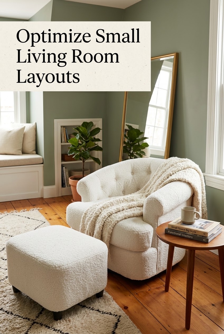 The Art of the Bedroom Nook: Styling a Sculptural Blue Barrel Chair and Ottoman