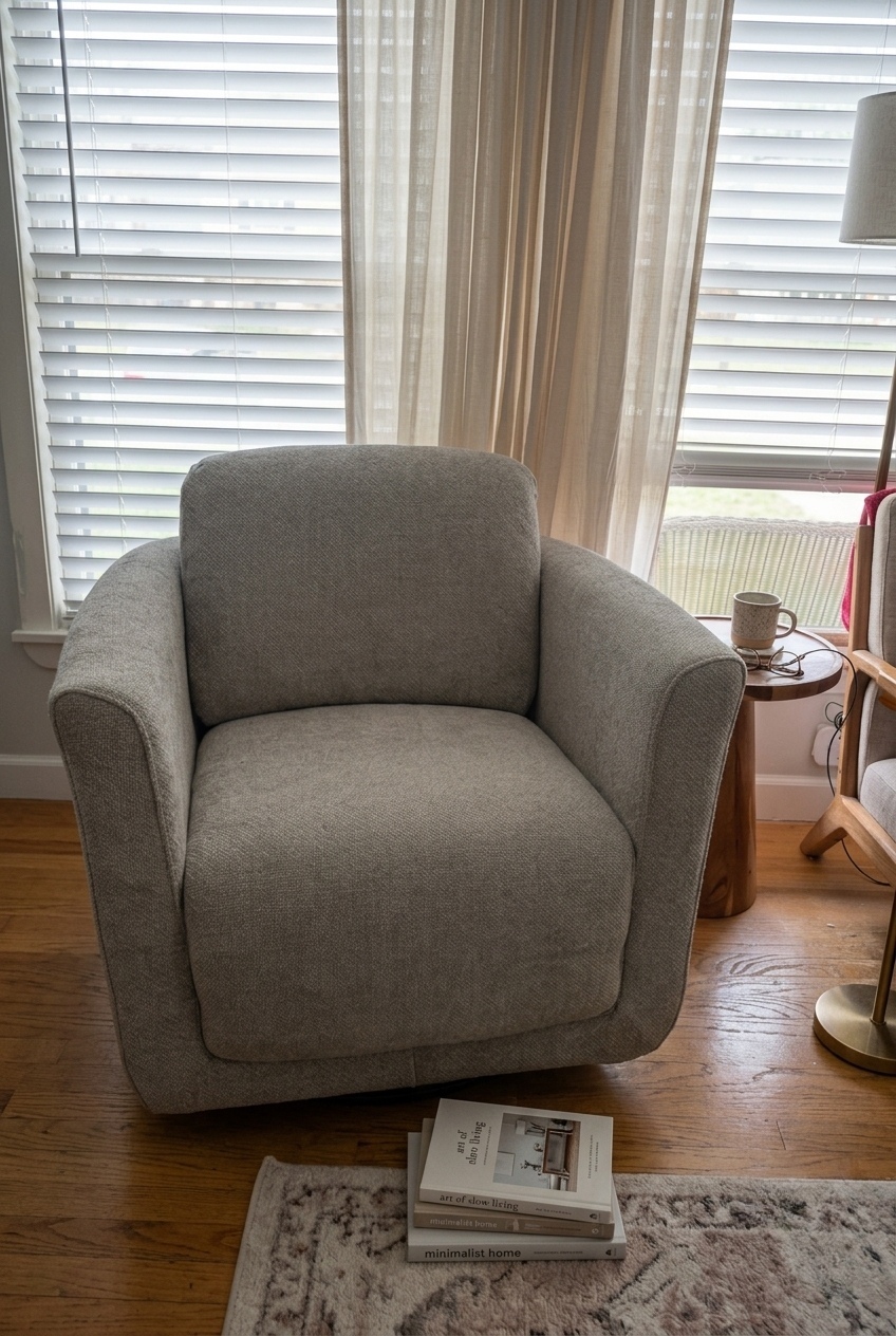 How to Style the Upholstered Swivel Barrel Accent Chair: Design Tips & Palette Ideas