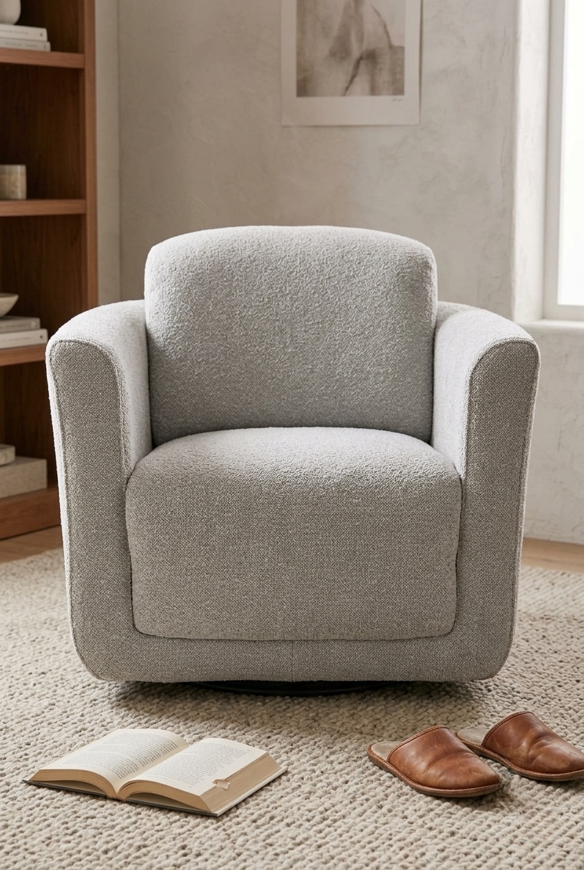 How to Style the Upholstered Swivel Barrel Accent Chair: Design Tips & Palette Ideas