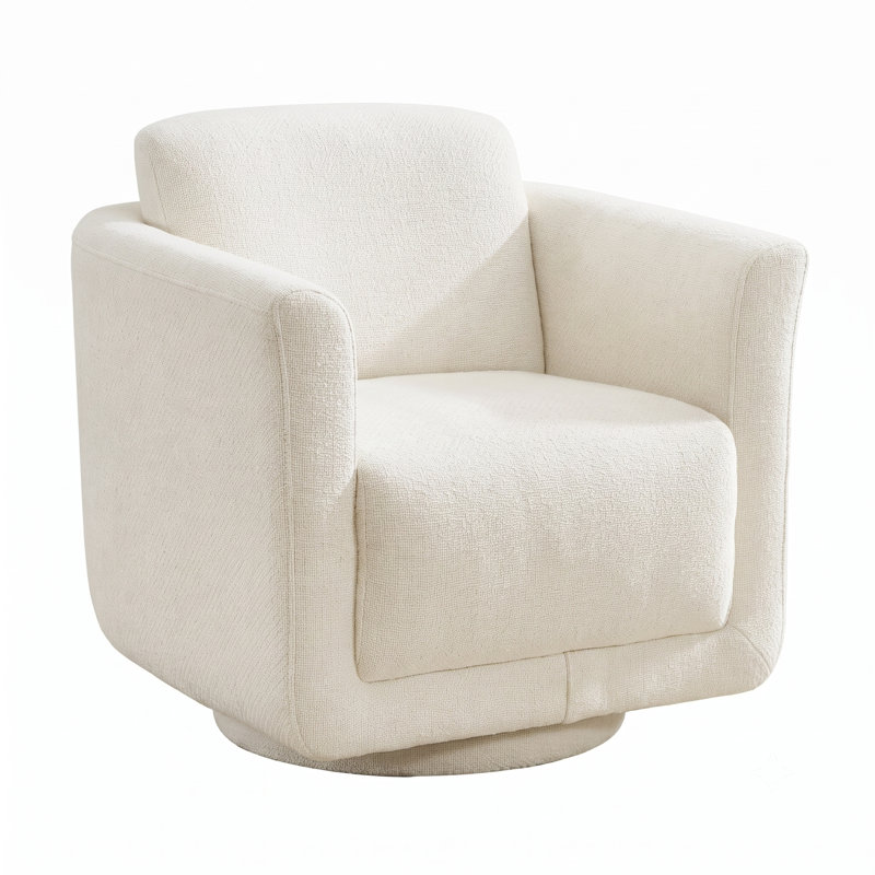 Joss Main Scottie Upholstered Swivel Barrel Chair W116500072
