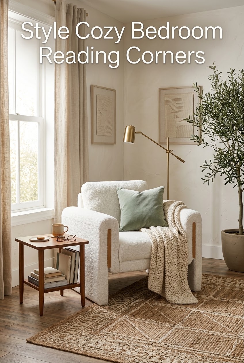 The Art of the Bedroom Reading Nook: Sculpting Comfort with Tactile Bouclé