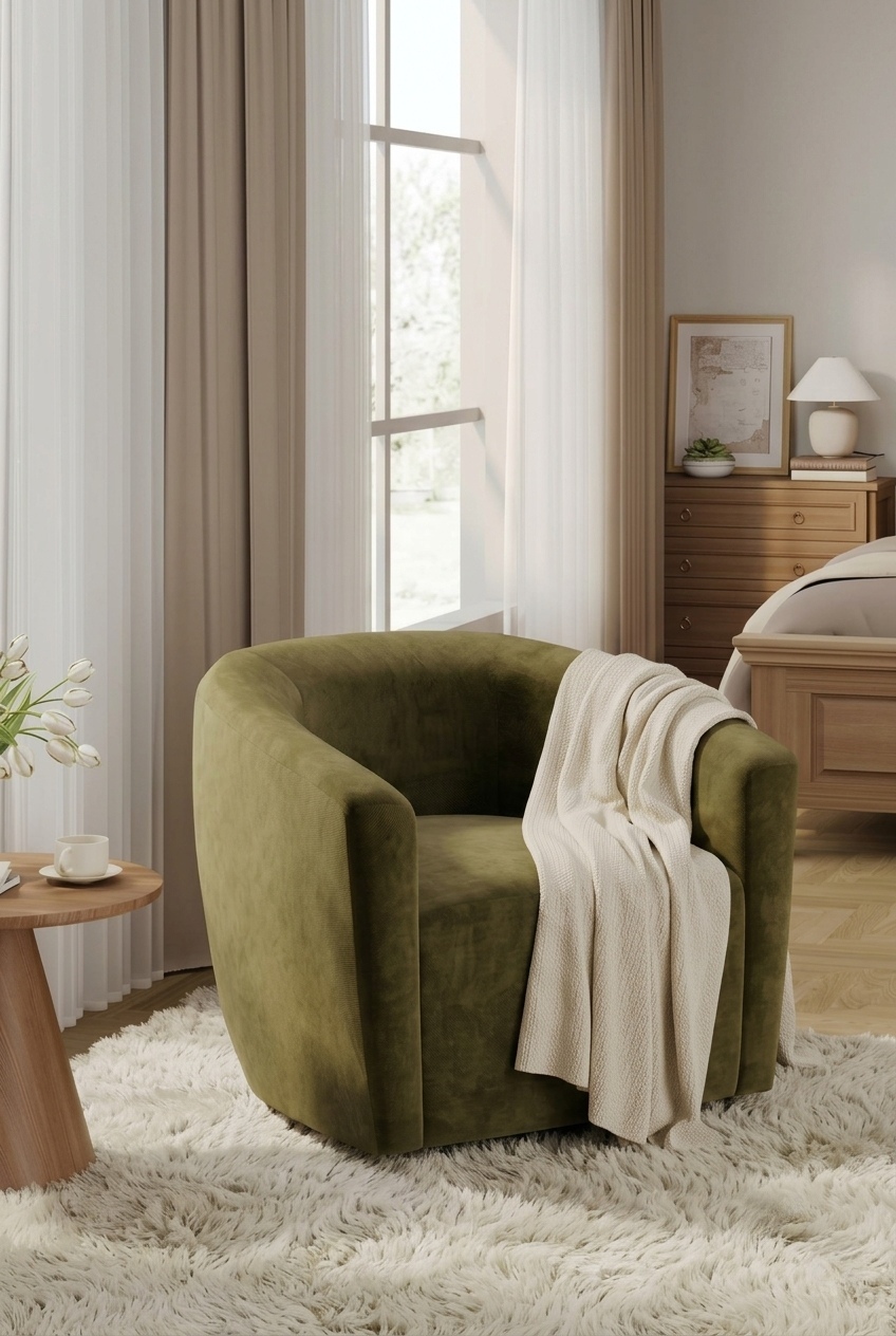 How to Style the Modern Swivel Barrel Accent Chair Living Room: Design Tips & Palette Ideas