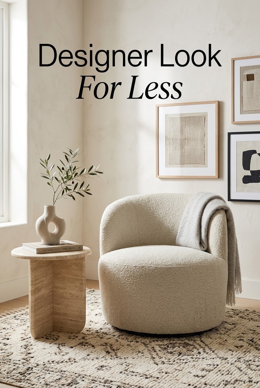 Curved Comfort: How to Style a Cozy Bedroom Reading Nook with Bouclé