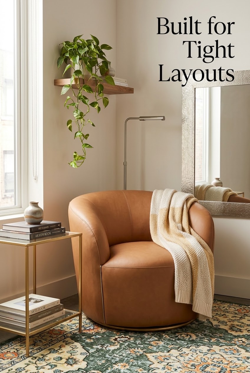 The Art of the Pivot: Why the Petite Bouclé Barrel Chair Belongs in Every Compact Floor Plan