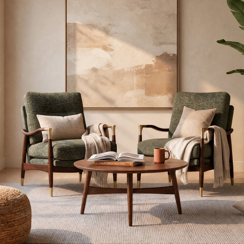 The Art of the Bedroom Nook: Styling Warm Walnut Accent Chairs with Mid-Century Precision
